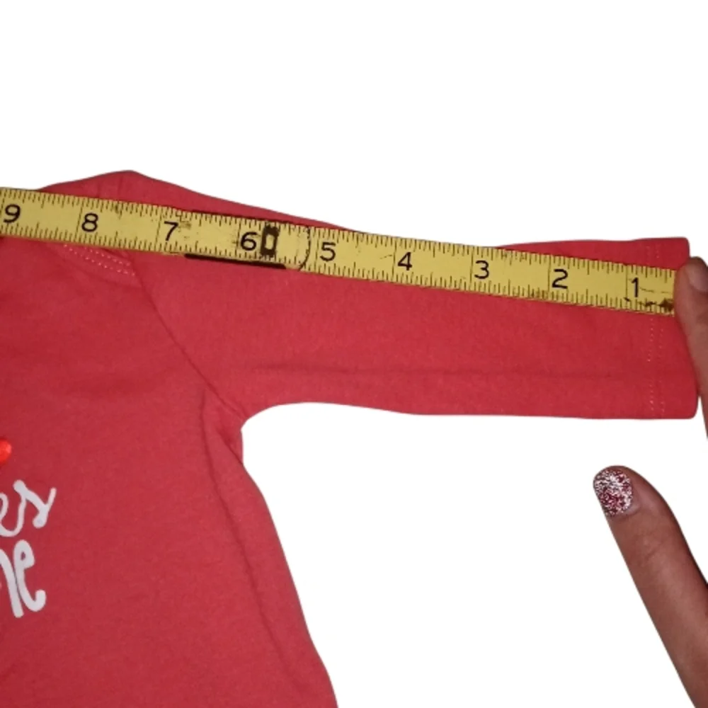 Carter's Red 'My Uncle Loves Me' Girls Bodysuit Onesie Size 3 Months!